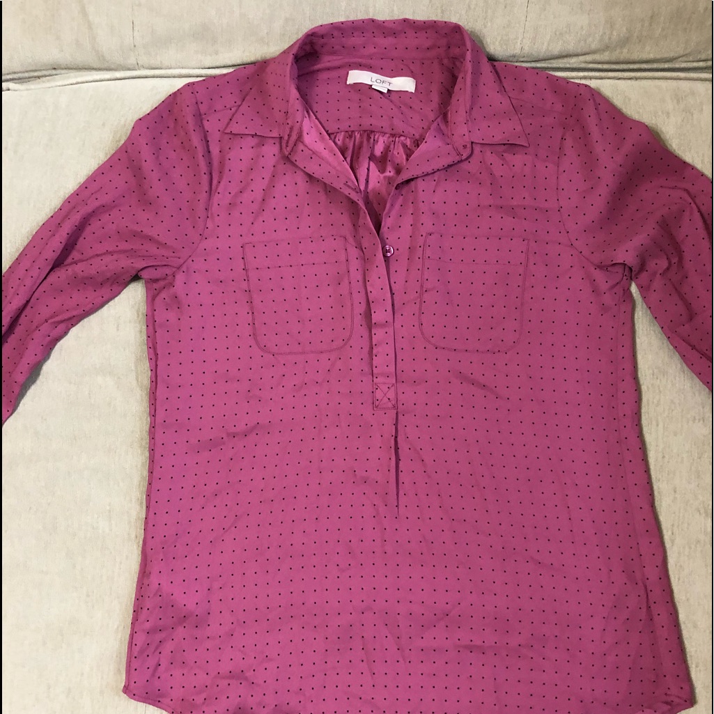 Ann Taylor Loft Pullover Button Down